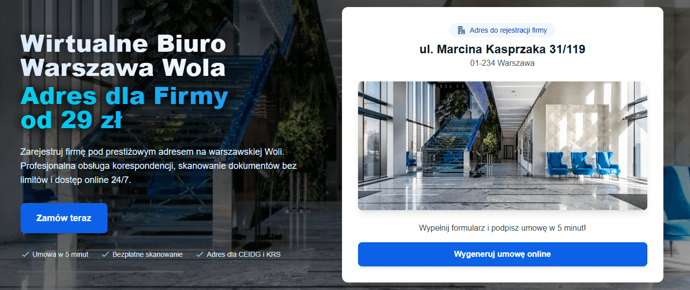 VBIURO - Wirtualne Biuro Warszawa